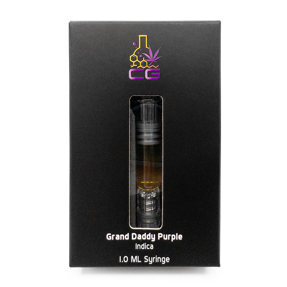 CG Premium Extracts – Grand Daddy Purple THC Indica Distillate Syringes – 1ML
